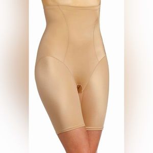 BALI bottom solutions beige Shapewear Firm Control High Waist Thigh Slim NWT